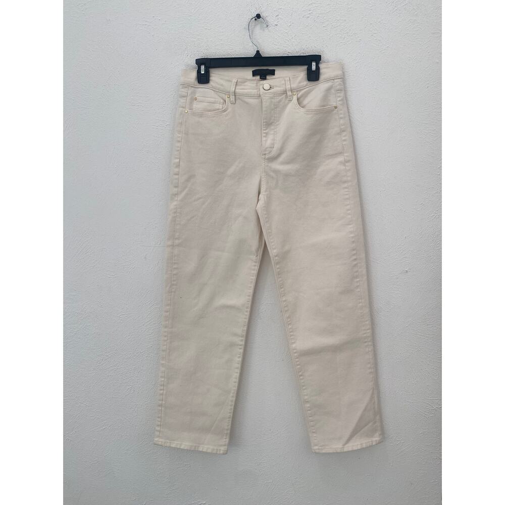 Ann Taylor Size 4 Straight Leg Cream Summer Jeans Pants